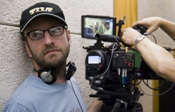 Steven Soderbergh sur le plateau de The Hunger Games